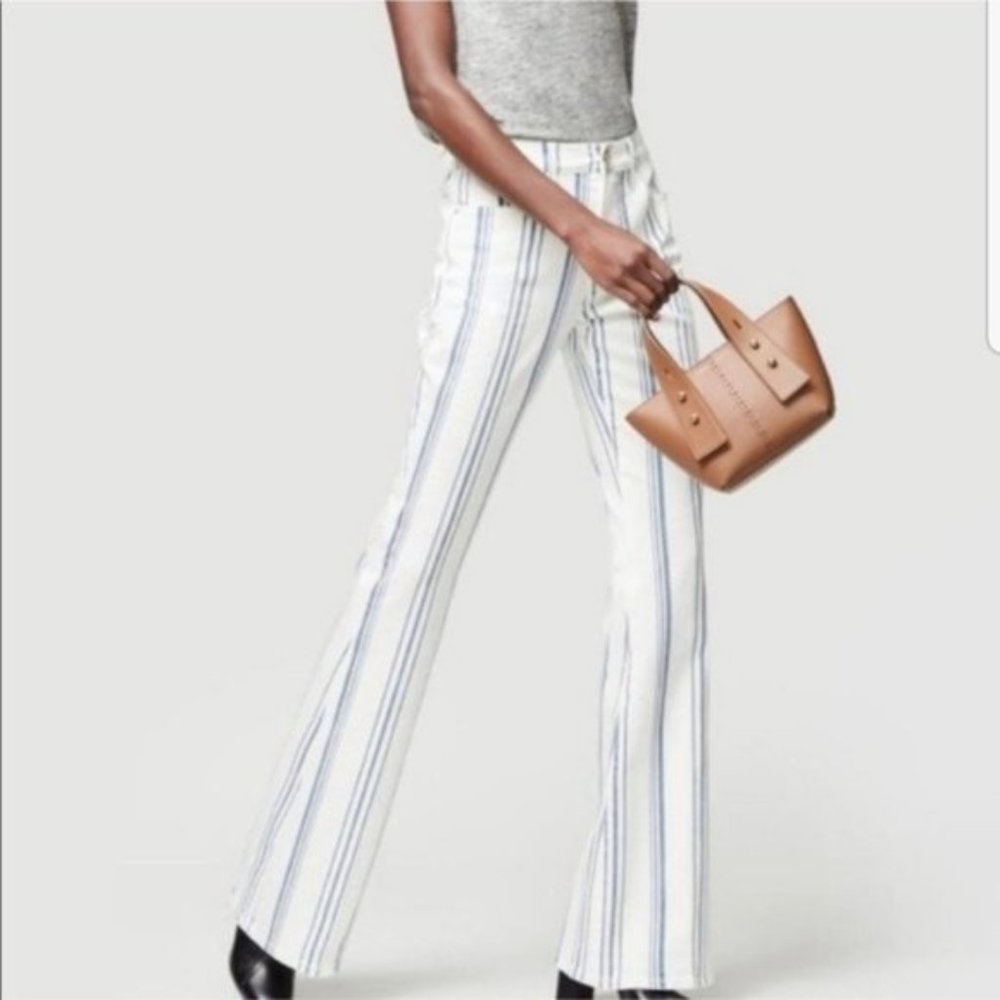 FRAME Le High Flare Striped Jeans | Size 29